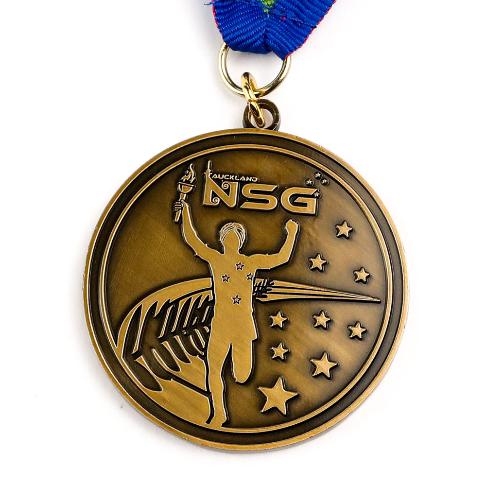 custom gold silver copper award marathon medals with your design