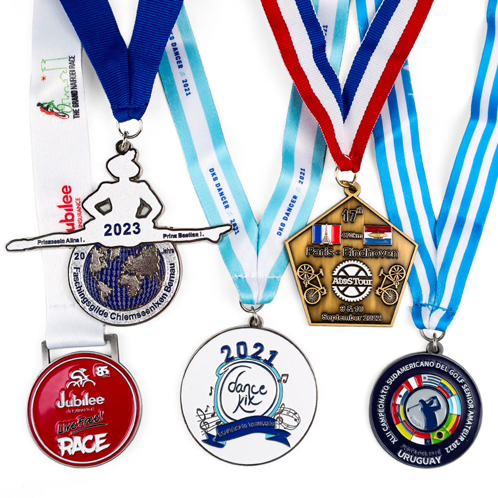 custom metal gold copper silver award medals no minimum order