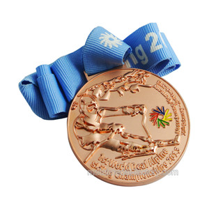 Custom bronze plating ski competition medal for sales
