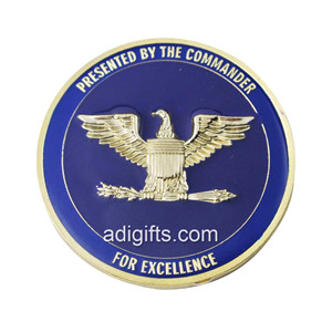 Custom gold souvenir challenge coins with epoxy