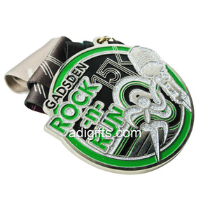 Custom music rock and run 5k medals for sales