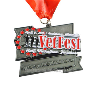 custom soft enamel half marathon winner medal