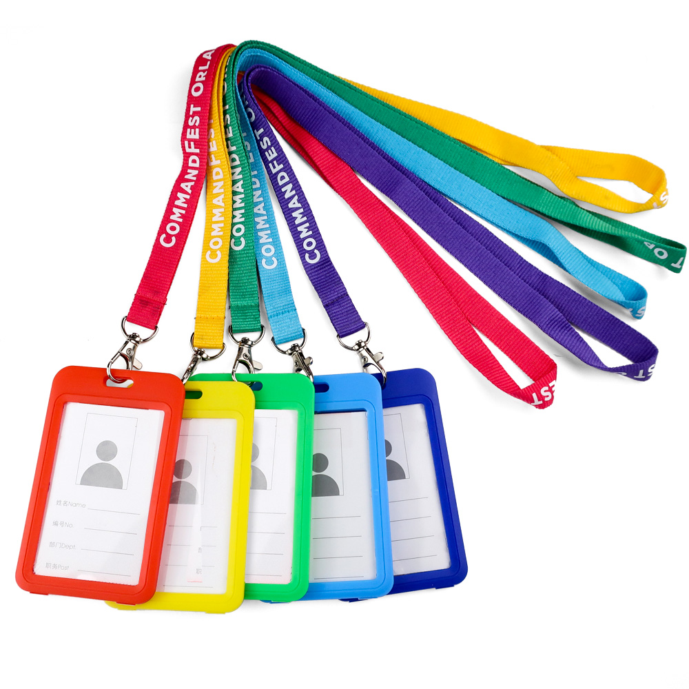 Custom bulk cute nurse purple lanyards strap with id card badge holder for trade show