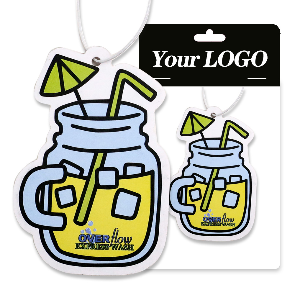 Custom print Advertising Hanging Perfume Car Air Freshener with Your Owner Design