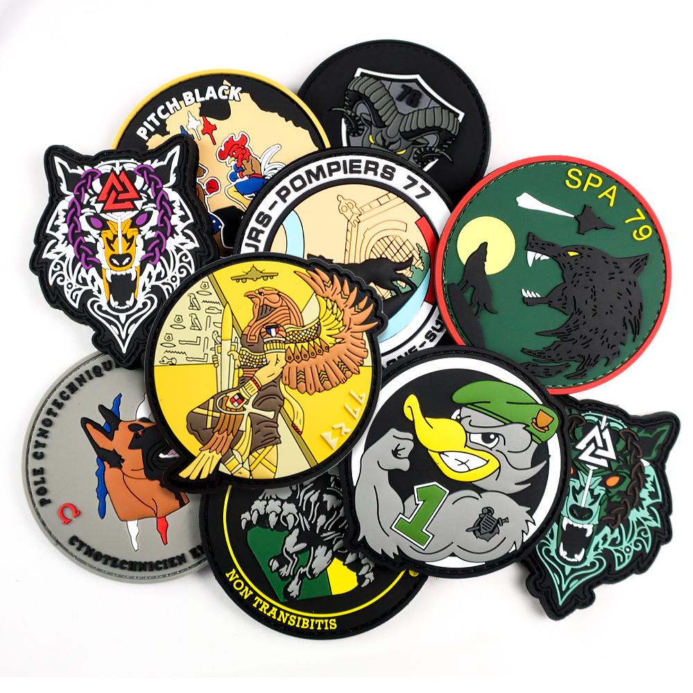 Custom 2D 3D PVC Rubber Soft PVC Patches Emblem Applique Decorative Patches Badges For Backpack Clothing