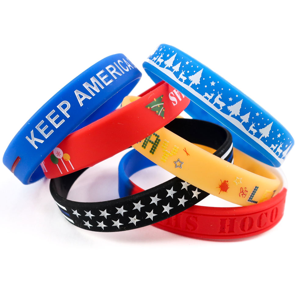 Custom sports rubber silicone bracelets men make your own rubber wristbands with message or logo personalized wrist bands