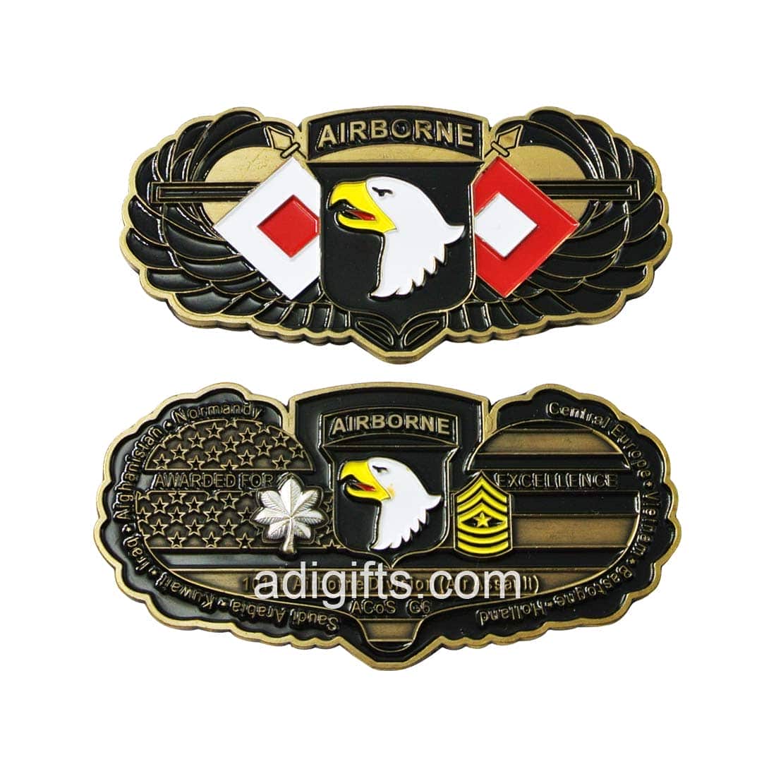 Double side challenge coin
