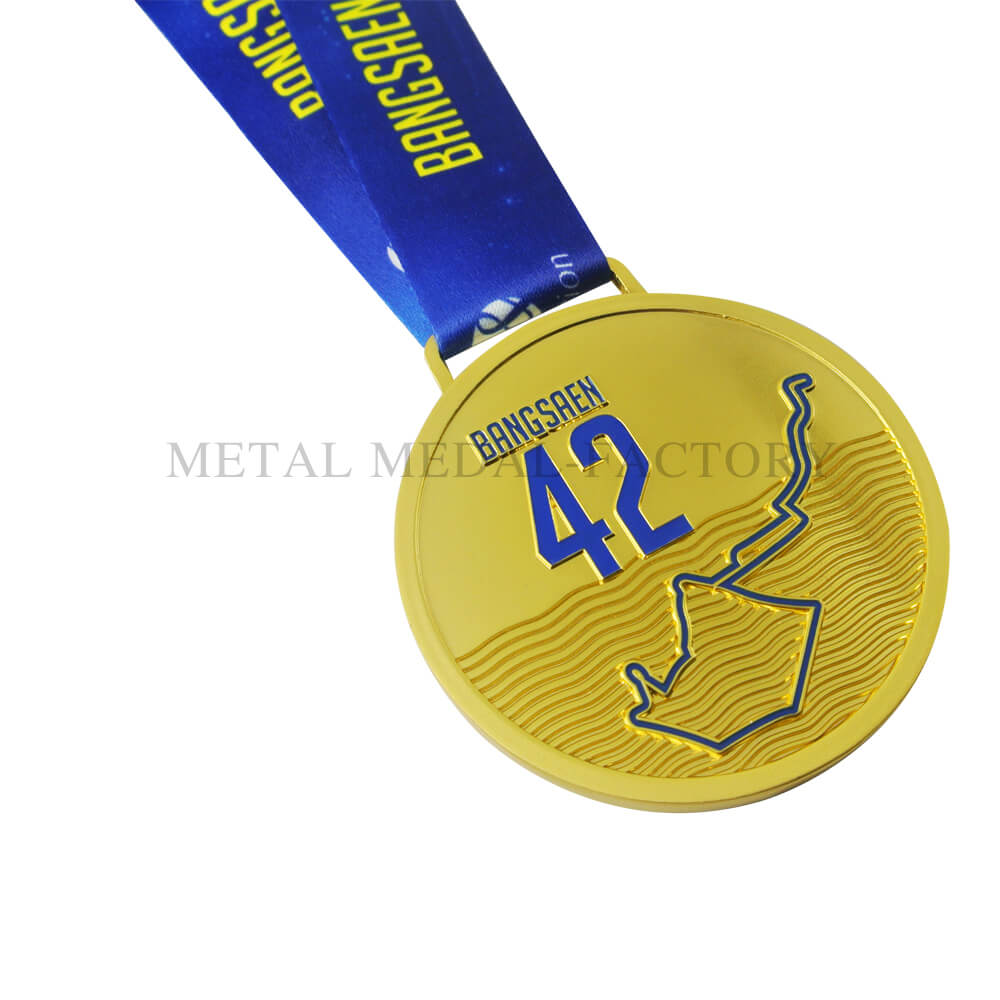 gold sports running medal