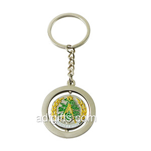 custom nickel rotating metal keychain