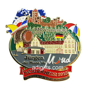 Custom colorful soft enamel Carnival medals with ribbon
