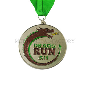 Glitter Dragon Custom Engraved Running Medals