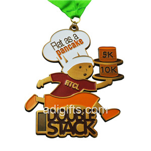 5K and 10K running medal