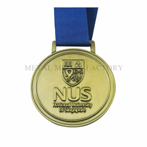 Nus National University Of Singapore Zinc Alloy Medal
