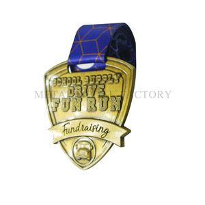 School Supply Drive Fun Run metal holders for running medals