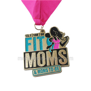 Mom's running race award winner medal