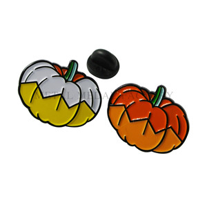 Pumpkin Shape Making Custom Metal Lapel Pin Badge