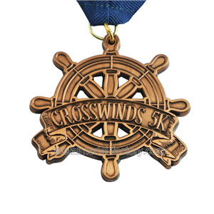 custom 5K rudder shape award medals for sale 