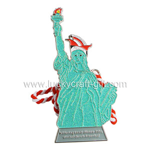 Custom Soft Enamel Statue of Liberty Medals No Minimum