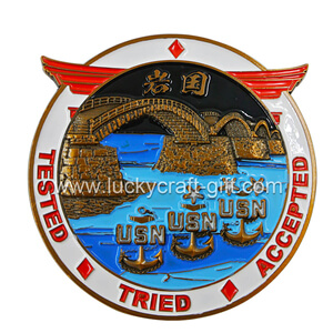 custom soft enamel 3d usn challenge coins small quantity