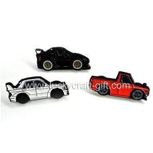 custom soft enamel car shaped lapel pins no minimum