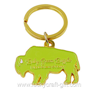 custom metal gold plating logo keychains no minimum