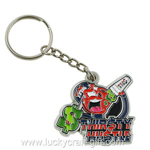 Custom Soft Enamel Metal logo keychains no minimum